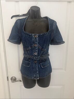 Self-Portrait Denim Top